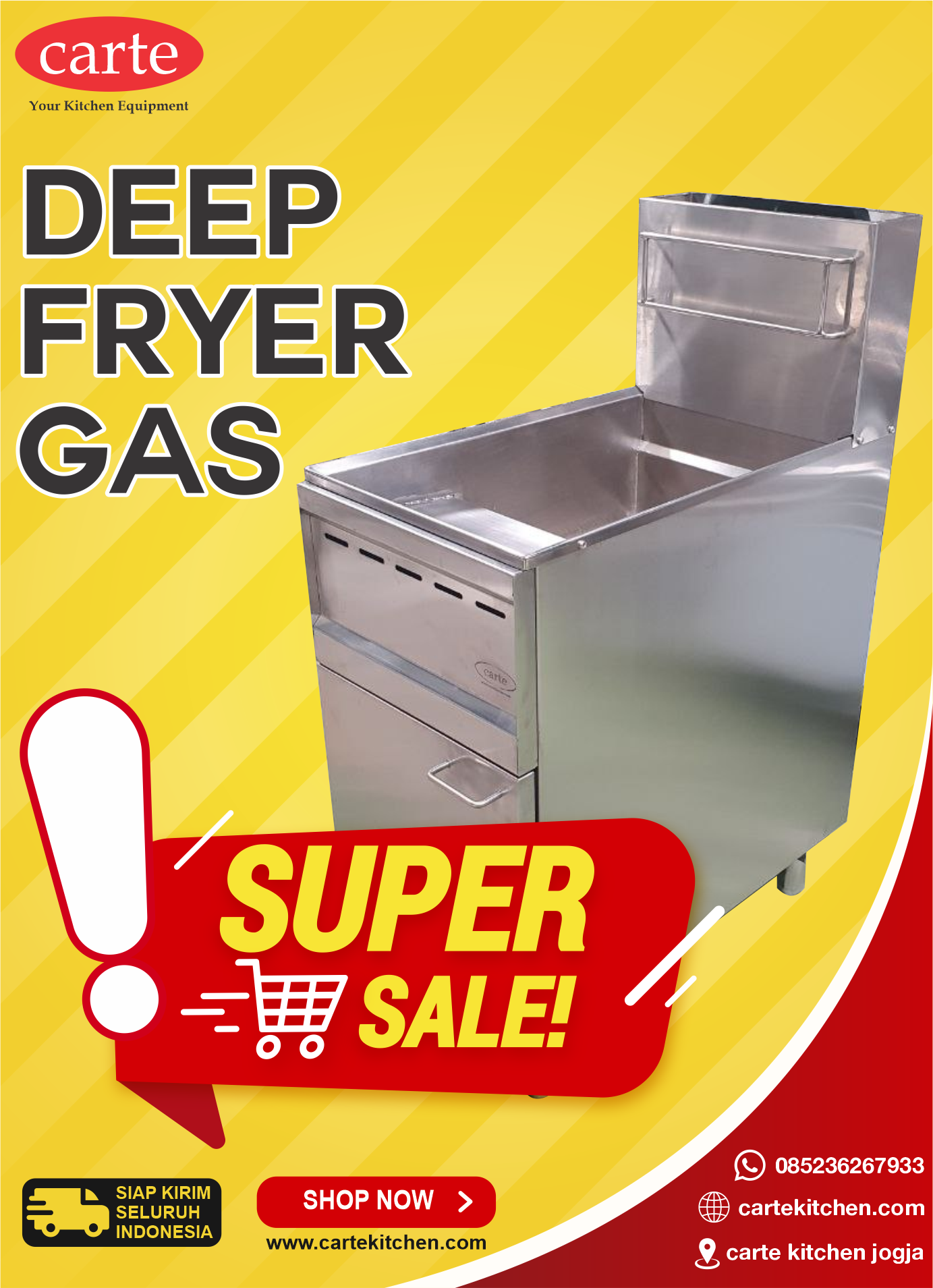 Goreng dengan Presisi: Dapatkan Deepfryer Gas Profesional dari Carte Kitchen