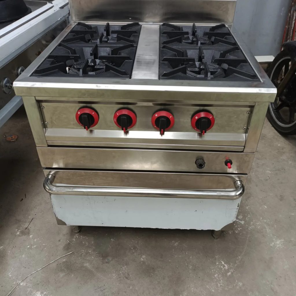 Kompor 4 Burner dan Oven Stainless Steel Carte Kitchen